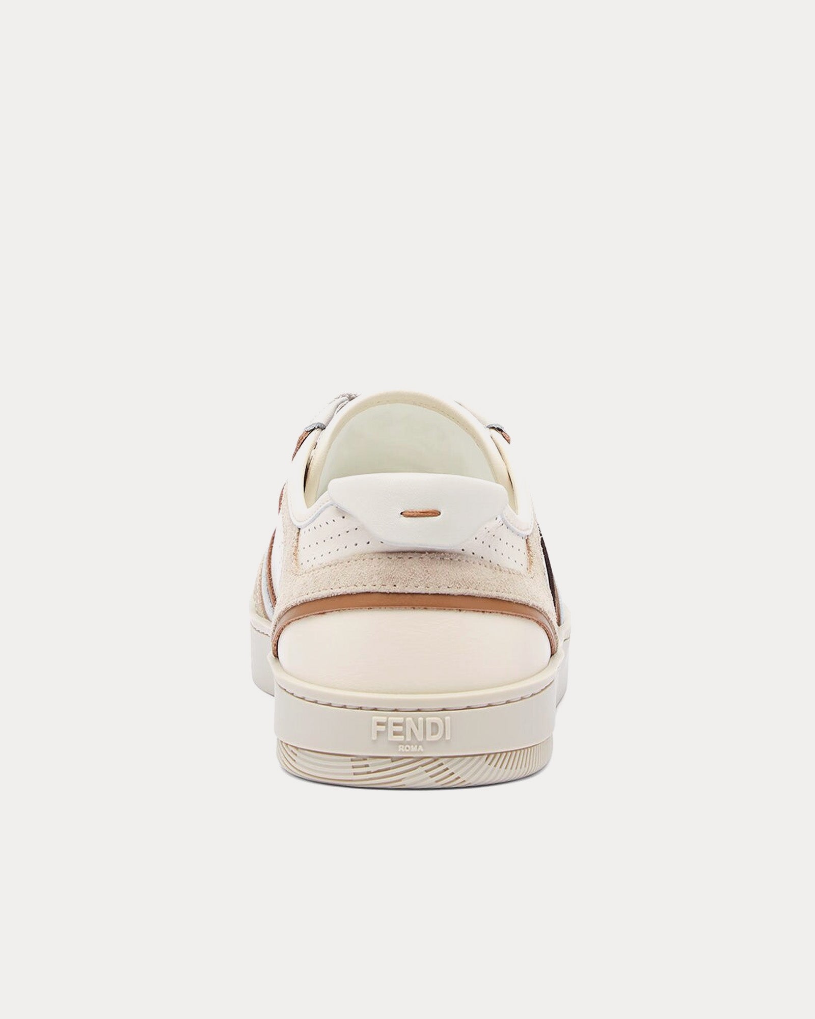 Fendi Step Leather Beige Low Top Sneakers - 4