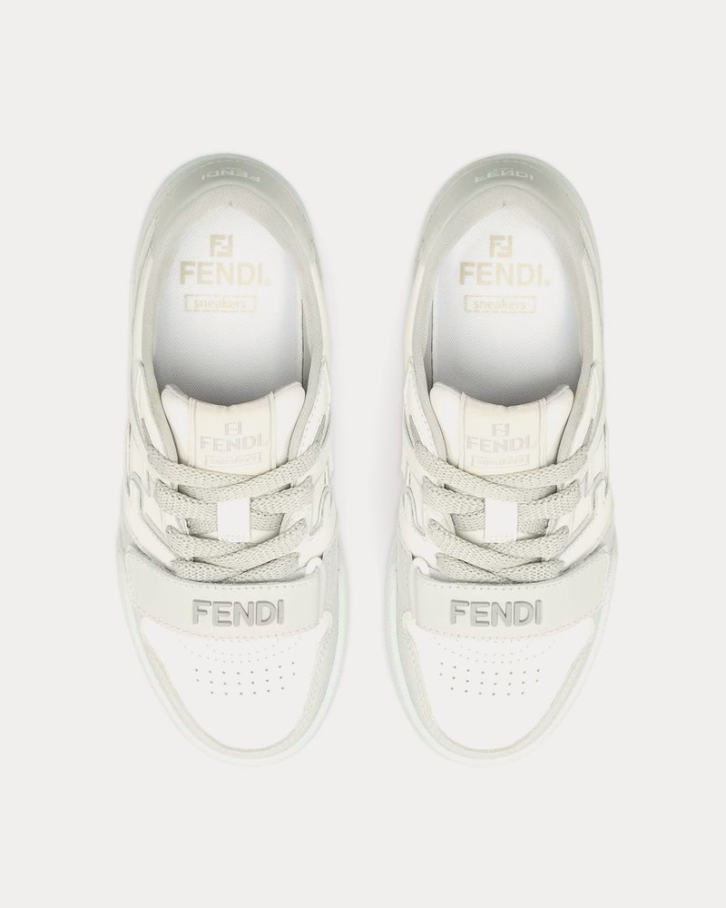 Fendi Match Strap Leather White Low Top Sneakers - 2