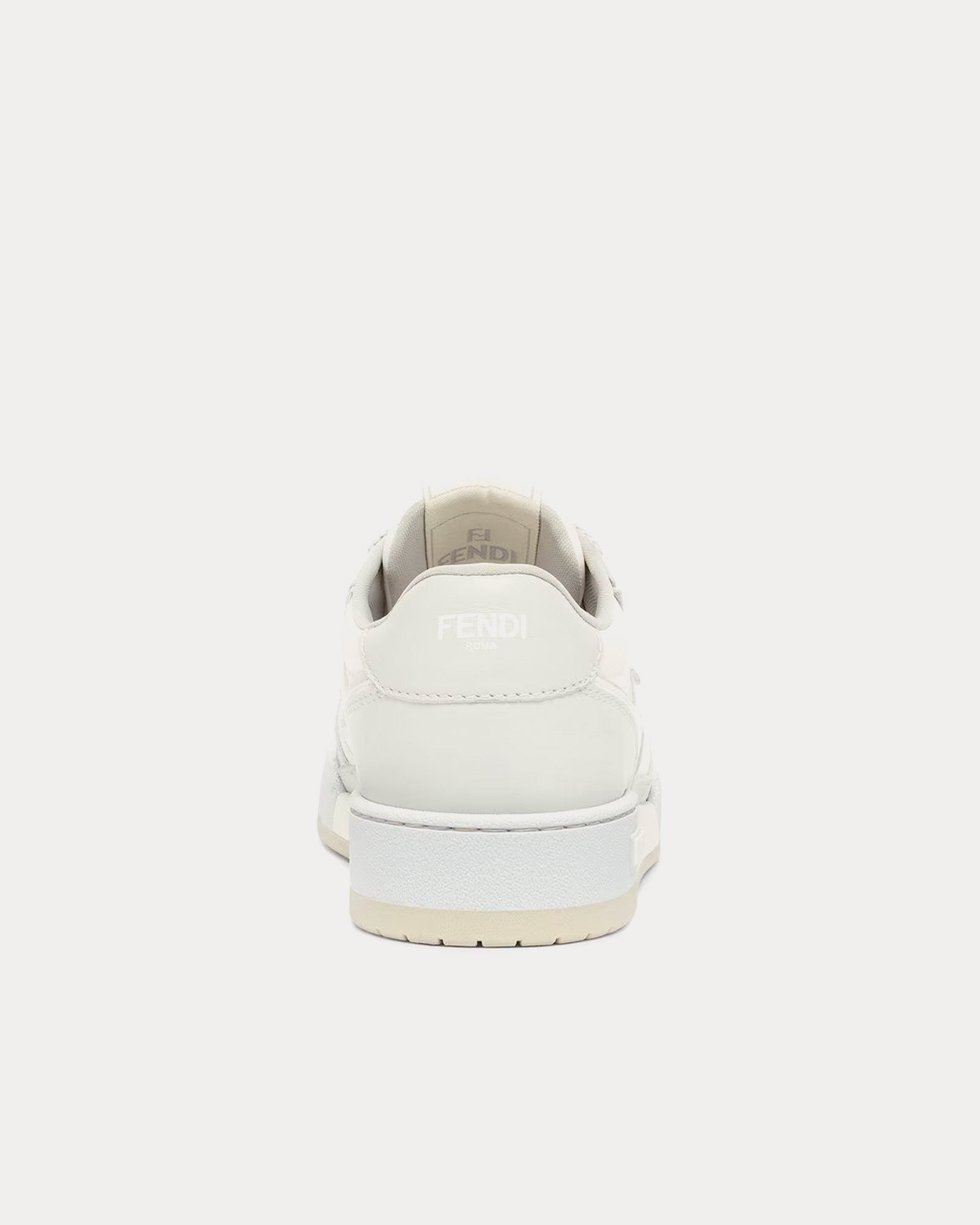 Fendi Match Strap Leather White Low Top Sneakers - 4