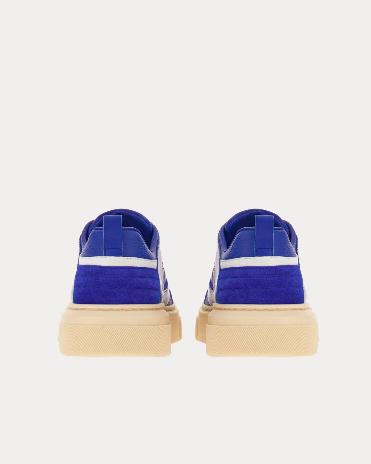 Ferragamo Cut Out Leather Lapis Lazuli Low Top Sneakers - 4