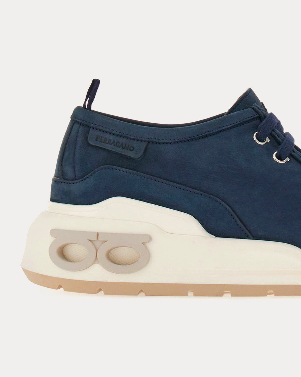 Ferragamo Runner Sole Wallabee Marine Blue Low Top Sneakers - 5