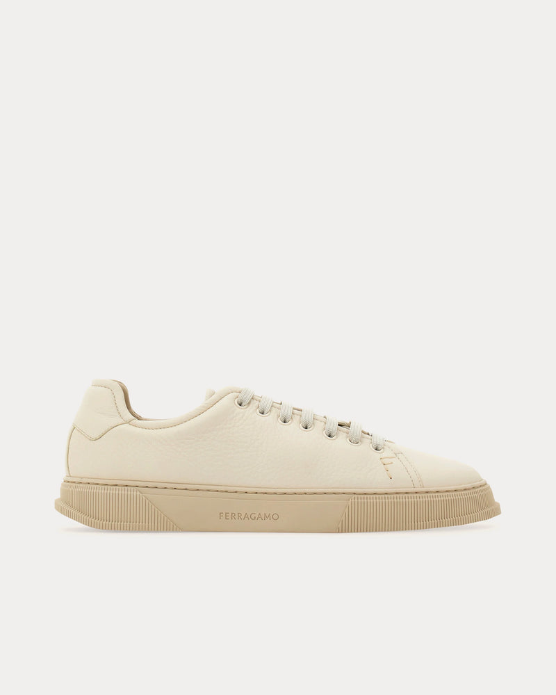 Ferragamo Calfskin Leather Mascarpone Low Top Sneakers - 1