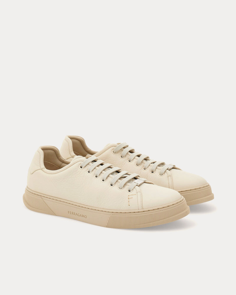 Ferragamo Calfskin Leather Mascarpone Low Top Sneakers - 3