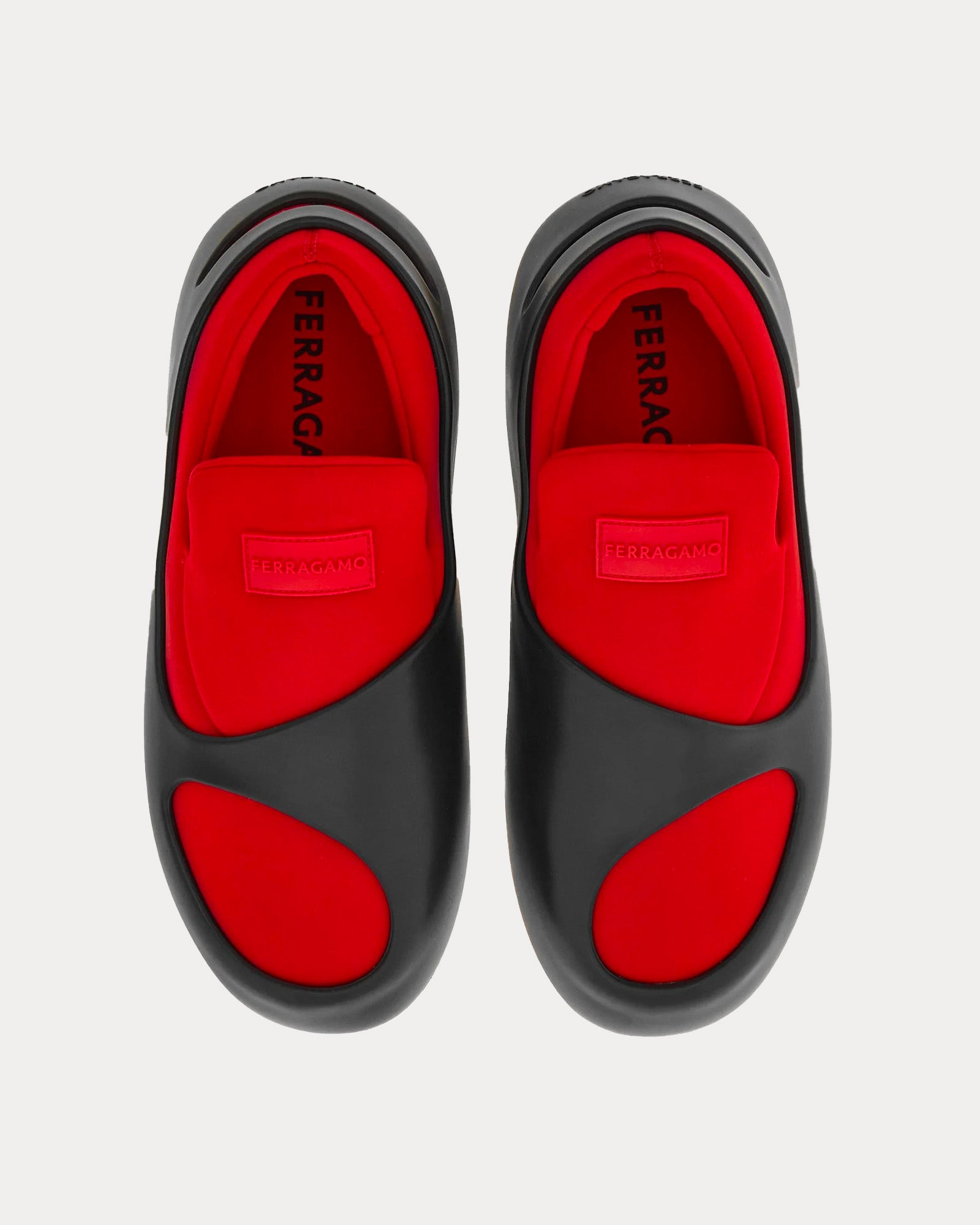 Ferragamo Hybrid Flame Red Slip On Sneakers - 2