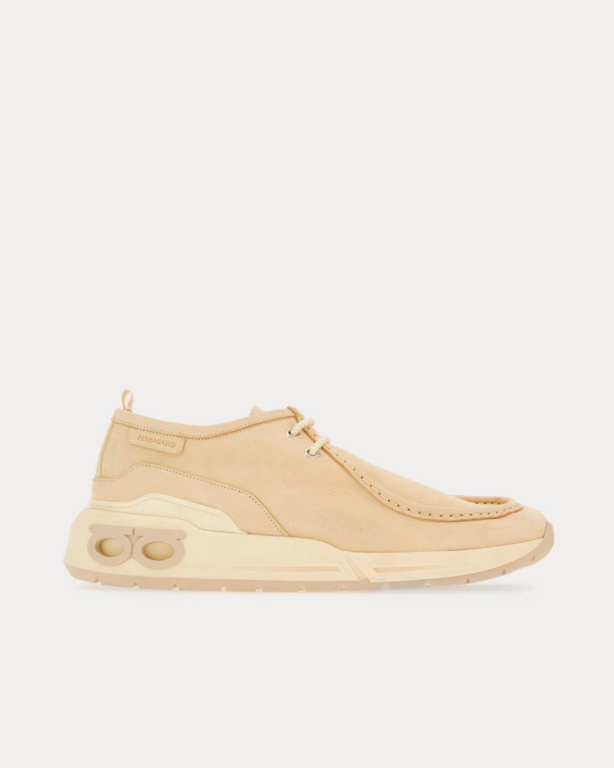 Ferragamo Runner Sole Wallabee Desert / Mascarpone Low Top Sneakers - 1