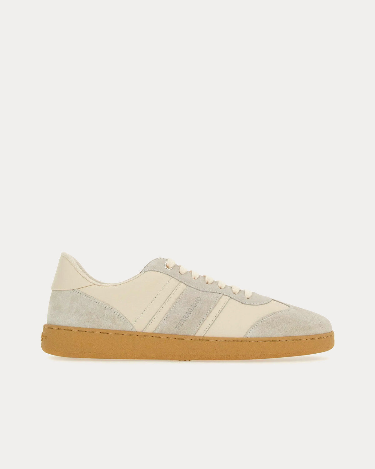 Ferragamo Signature Leather Mascarpone Low Top Sneakers - 1