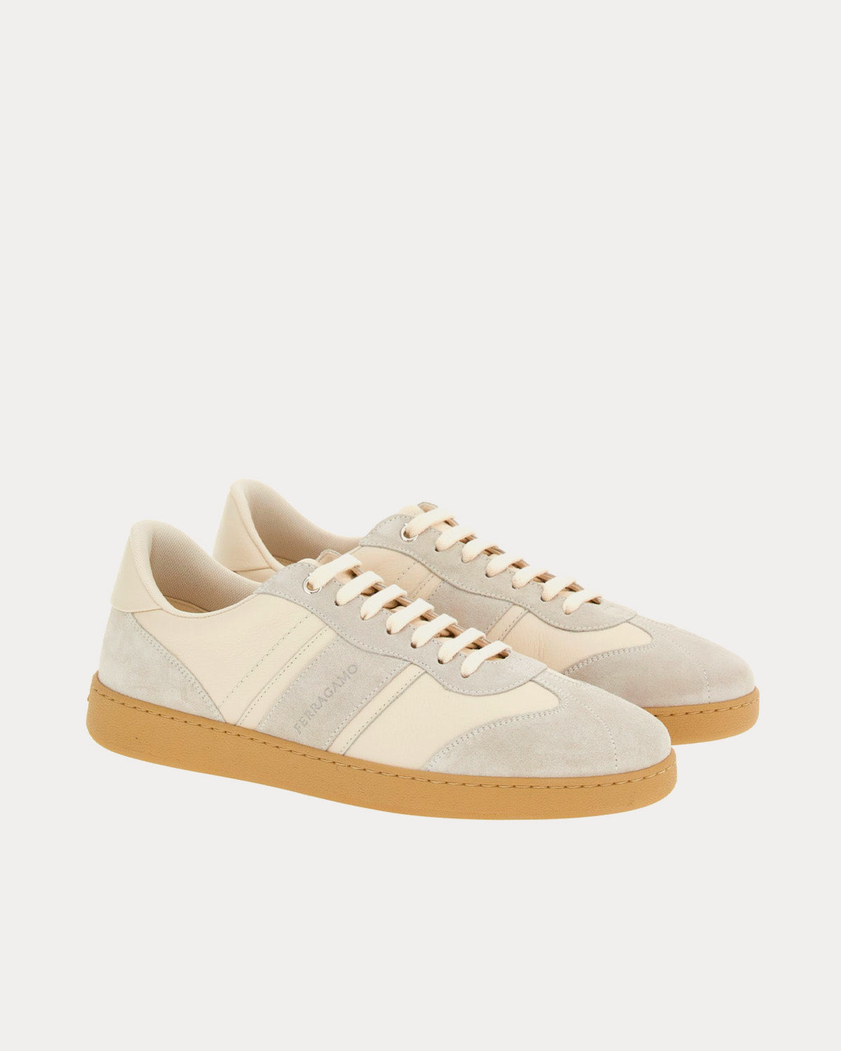 Ferragamo Signature Leather Mascarpone Low Top Sneakers - 3