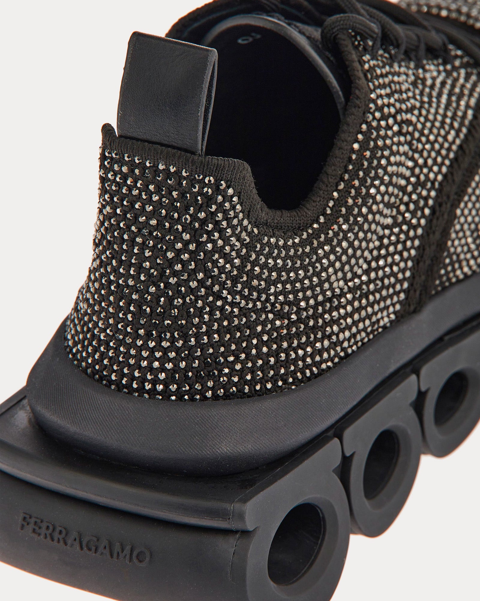 Ferragamo Running Crystal Black Low Top Sneakers Sneak in Peace