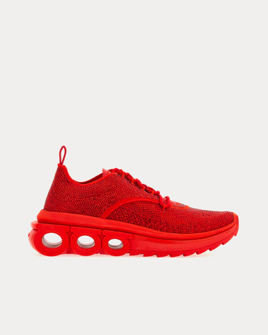 Ferragamo Running Crystal Red Low Top Sneakers