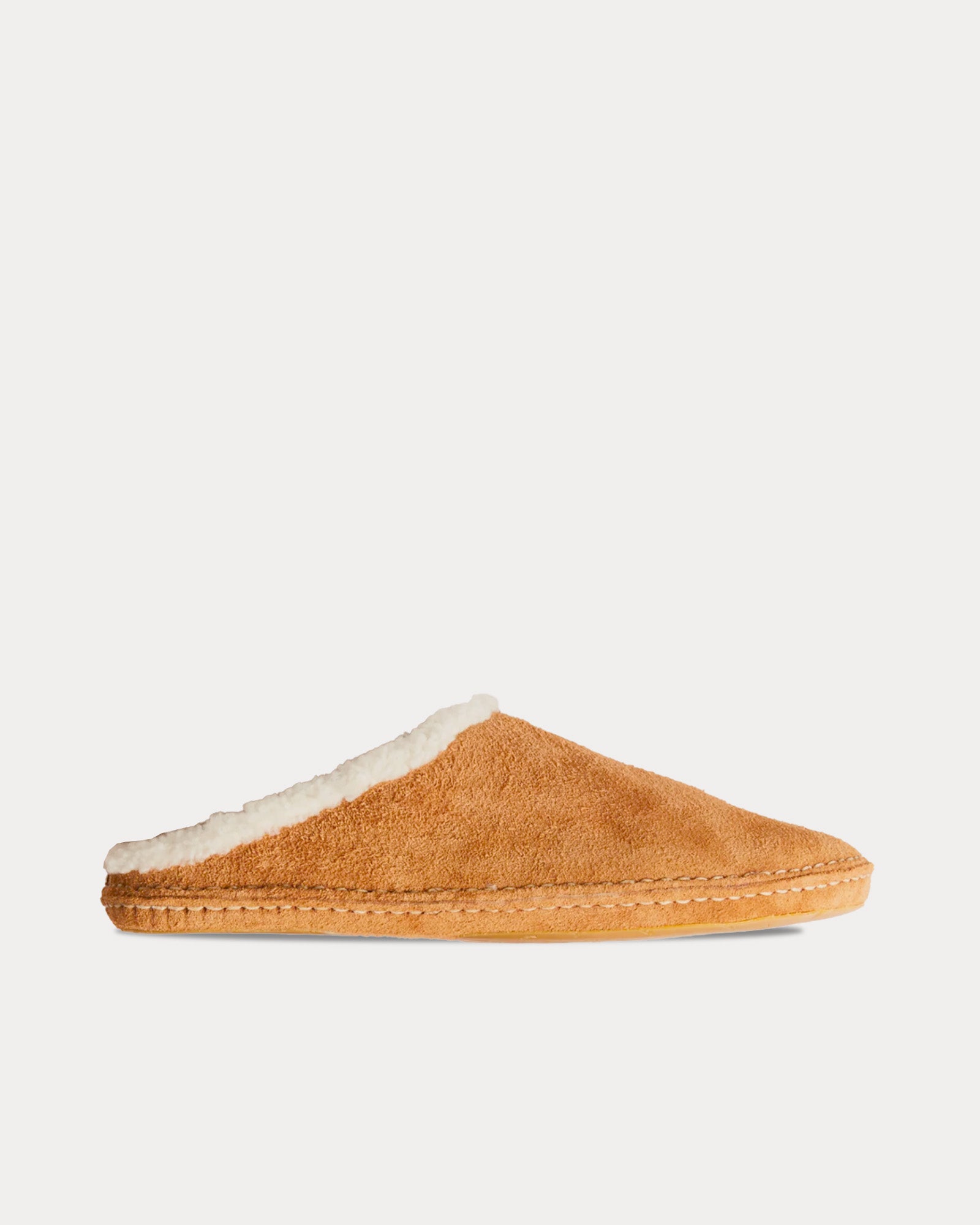 Feit Suede Wool Tan Slippers - 1