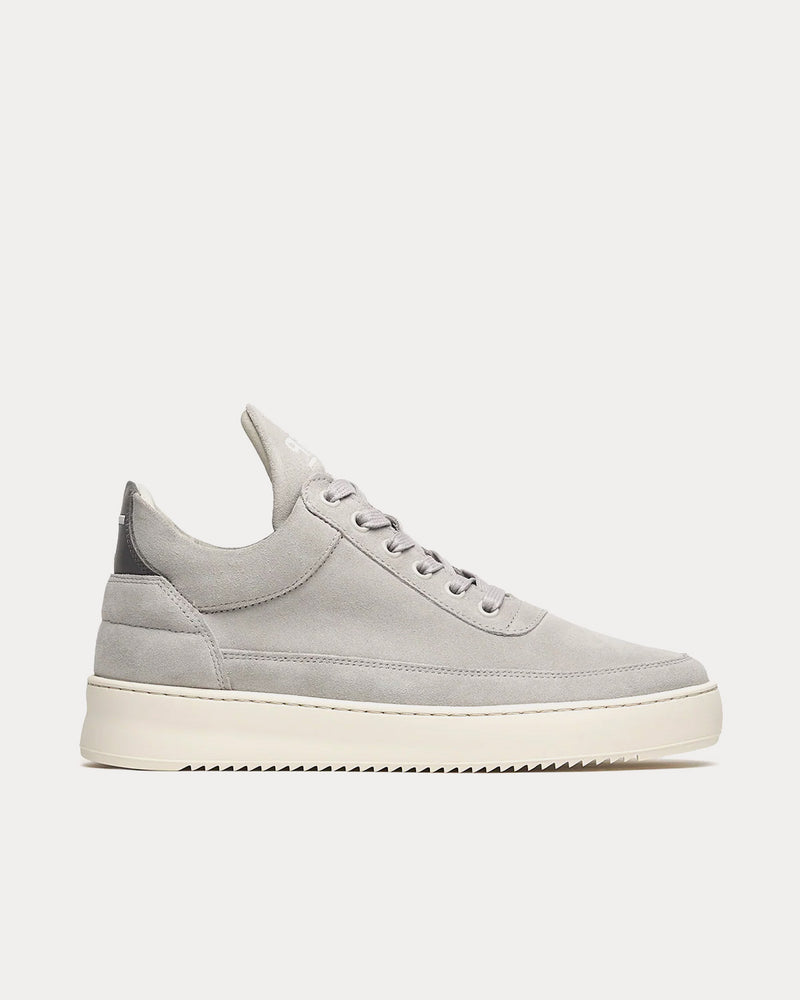 Filling Pieces Suede Light Grey Low Top Sneakers - 1