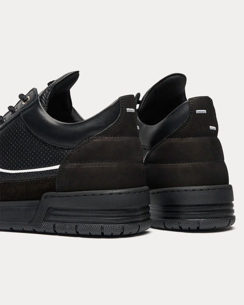 Filling Pieces Blaze Leather Black Low Top Sneakers - 2