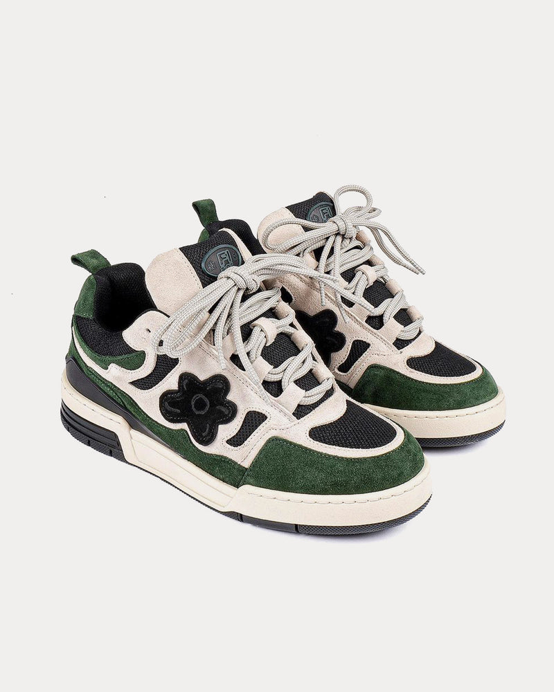 Flower Instincts x Rebecca Maria Bretton Woods Green / Black Low Top Sneakers - 2