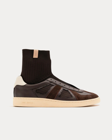 Foot Industry GAT Socks Dark Brown High Top Sneakers