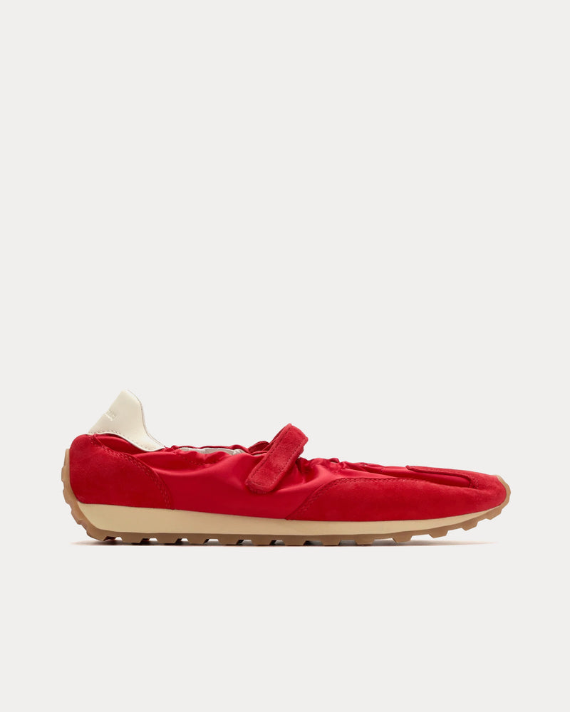 Foot Industry Mary Jane Runner Chinese Red / Antique White Slip On Sneakers - 1