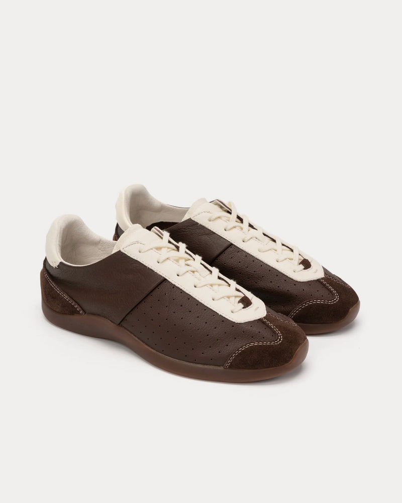 Foot Industry New Ballet Brown / Antique White Low Top Sneakers - 3