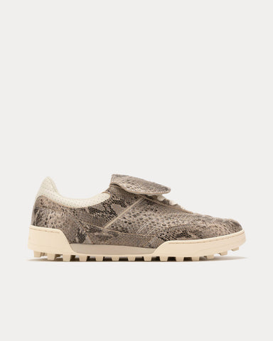 Foot Industry Soccer Snake Skin Pattern Low Top Sneakers