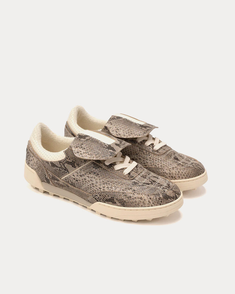 Foot Industry Soccer Snake Skin Pattern Low Top Sneakers - 3