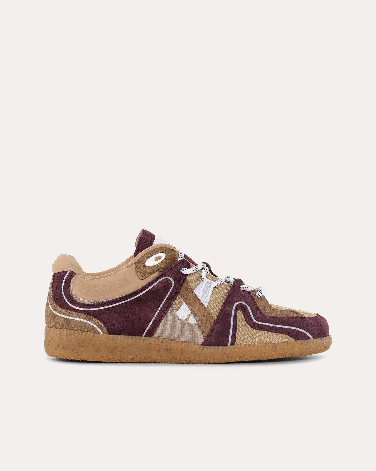 Ganni Sporty Mix Retro Burgundy Low Top Sneakers - 1