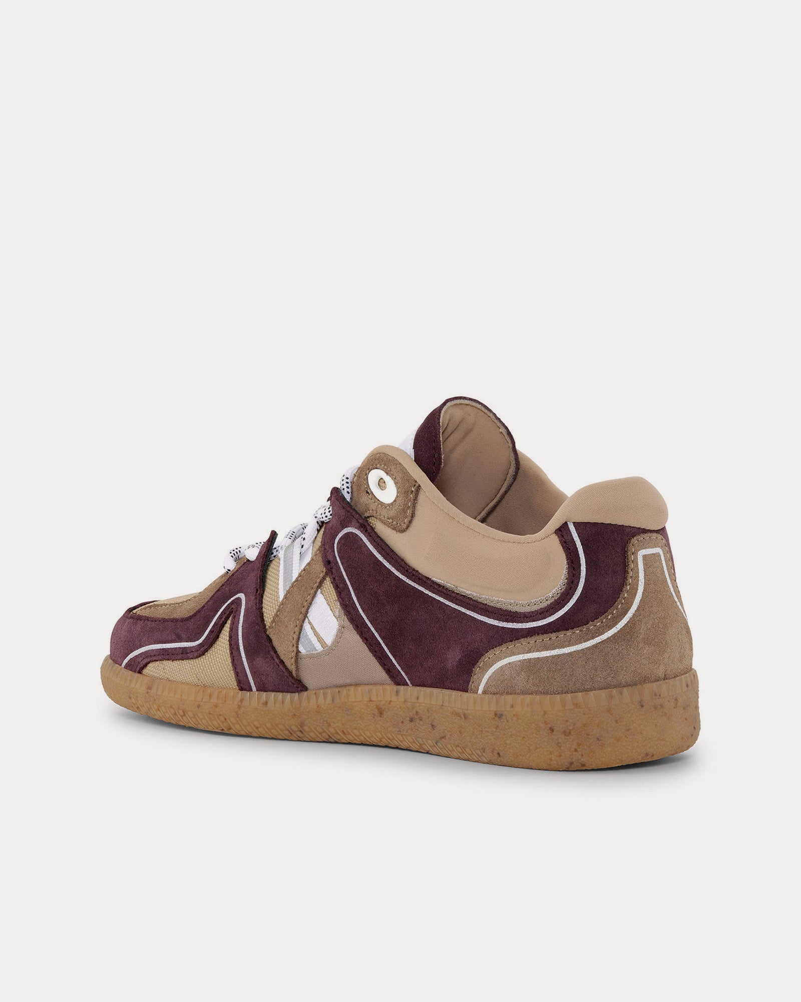 Ganni Sporty Mix Retro Burgundy Low Top Sneakers - 3