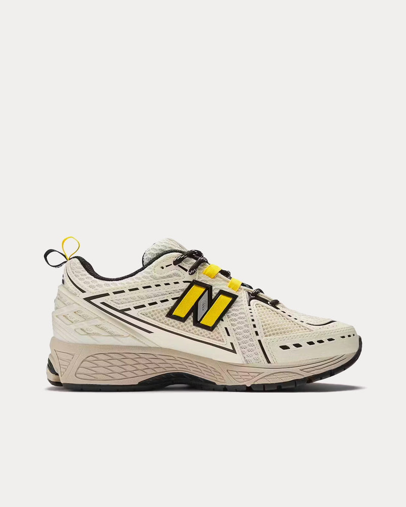 New Balance x Ganni 1906R Egret / Black / Blazing Yellow Low Top Sneakers - 1