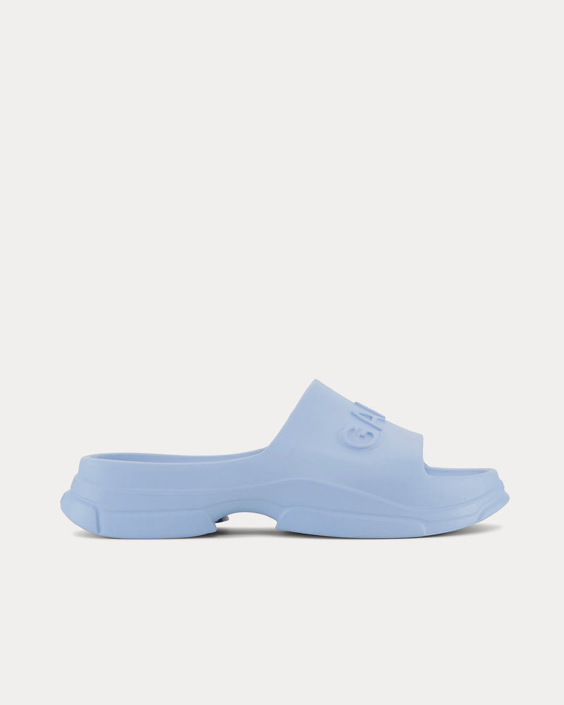 Ganni Pool Baby Blue Slides - 1