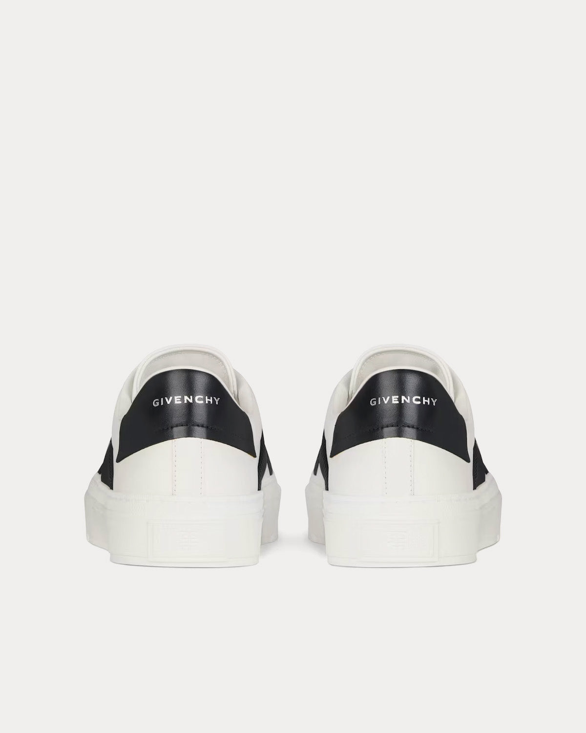 Givenchy City Sport Leather Double Webbing Strap White / Black Slip On Sneakers - 4