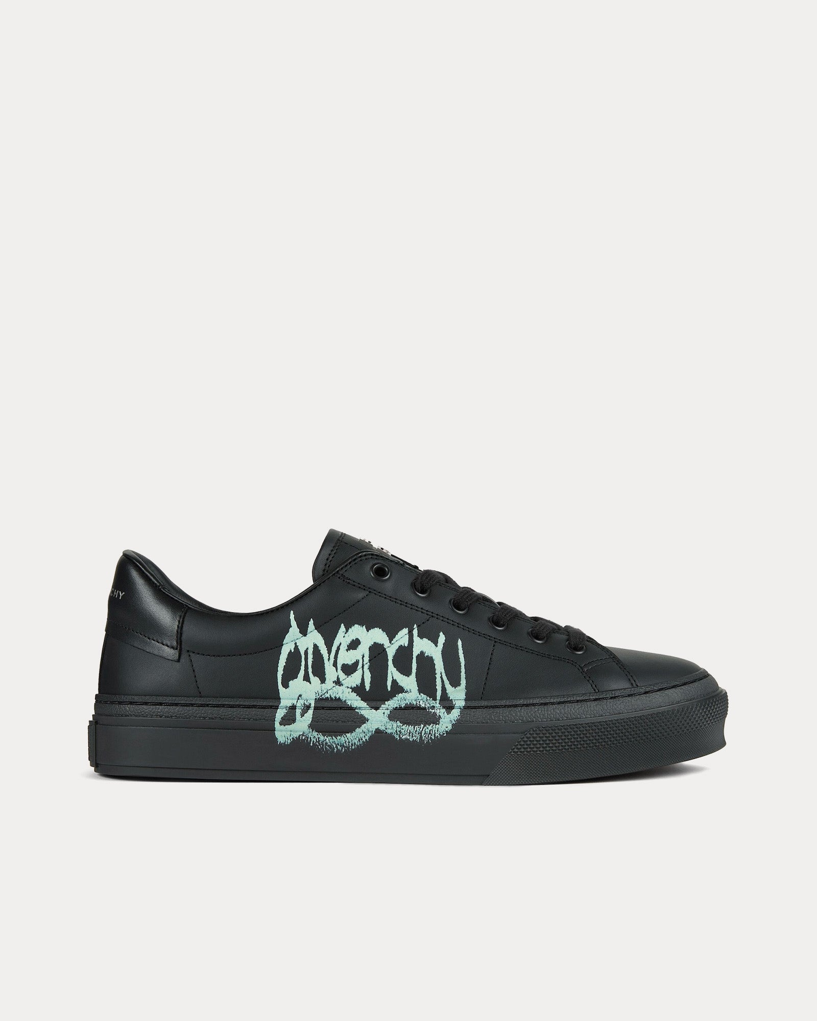 Givenchy x Chito City Sport Leather with Givenchy Infinity Print Black / Blue Low Top Sneakers - 1