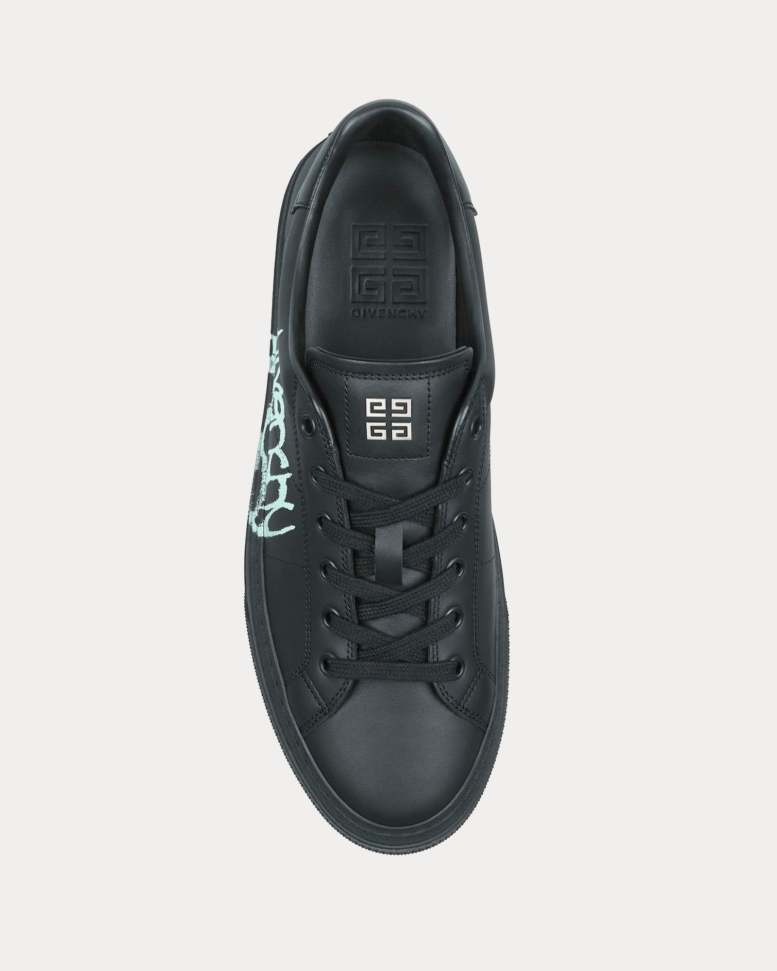 Givenchy x Chito City Sport Leather with Givenchy Infinity Print Black / Blue Low Top Sneakers - 2