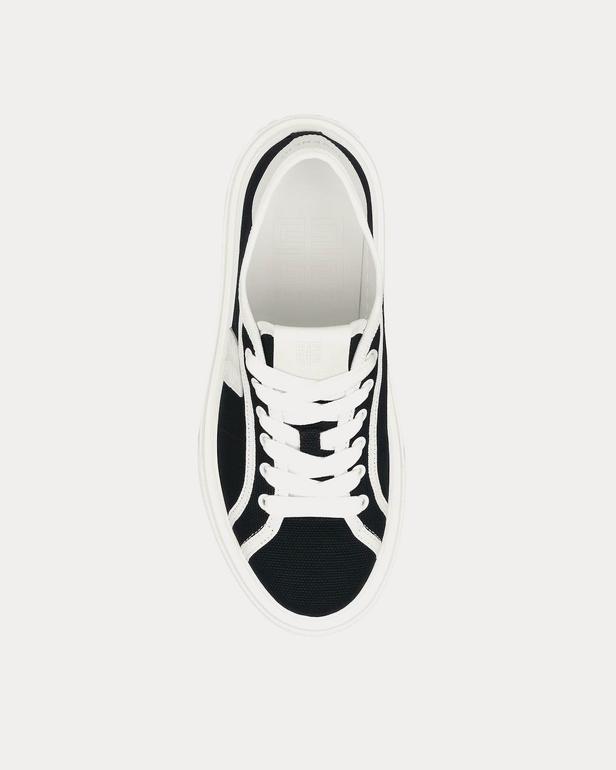 Givenchy City Platform Canvas Black Low Top Sneakers - 2