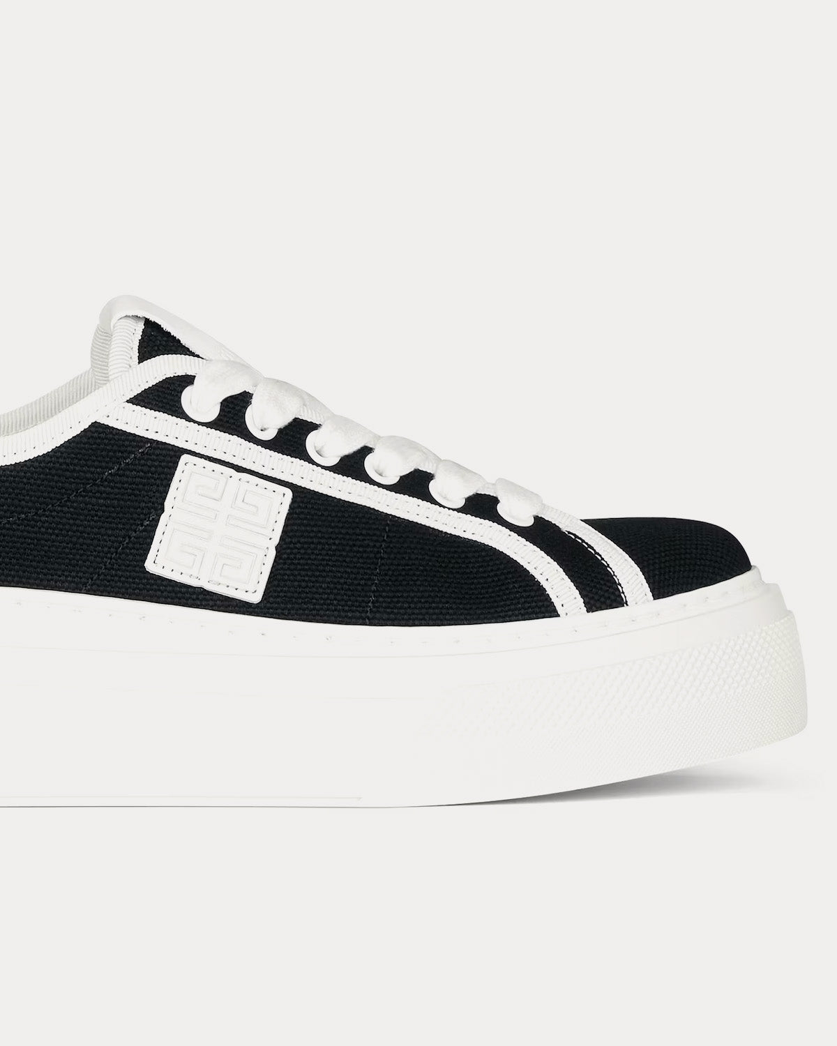 Givenchy City Platform Canvas Black Low Top Sneakers - 5