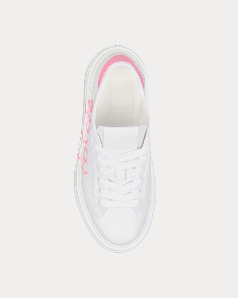 Givenchy x Chito City Platform Leather with Givenchy Love Print White / Pink Low Top Sneakers - 2