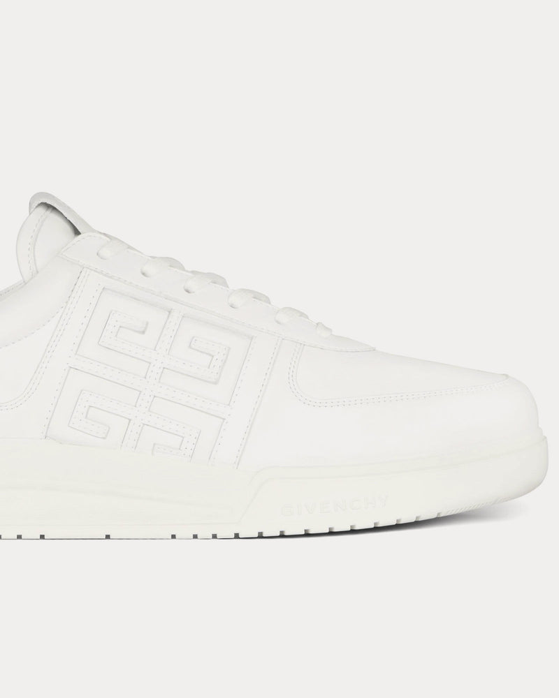 Givenchy G4 Leather White Low Top Sneakers - 4