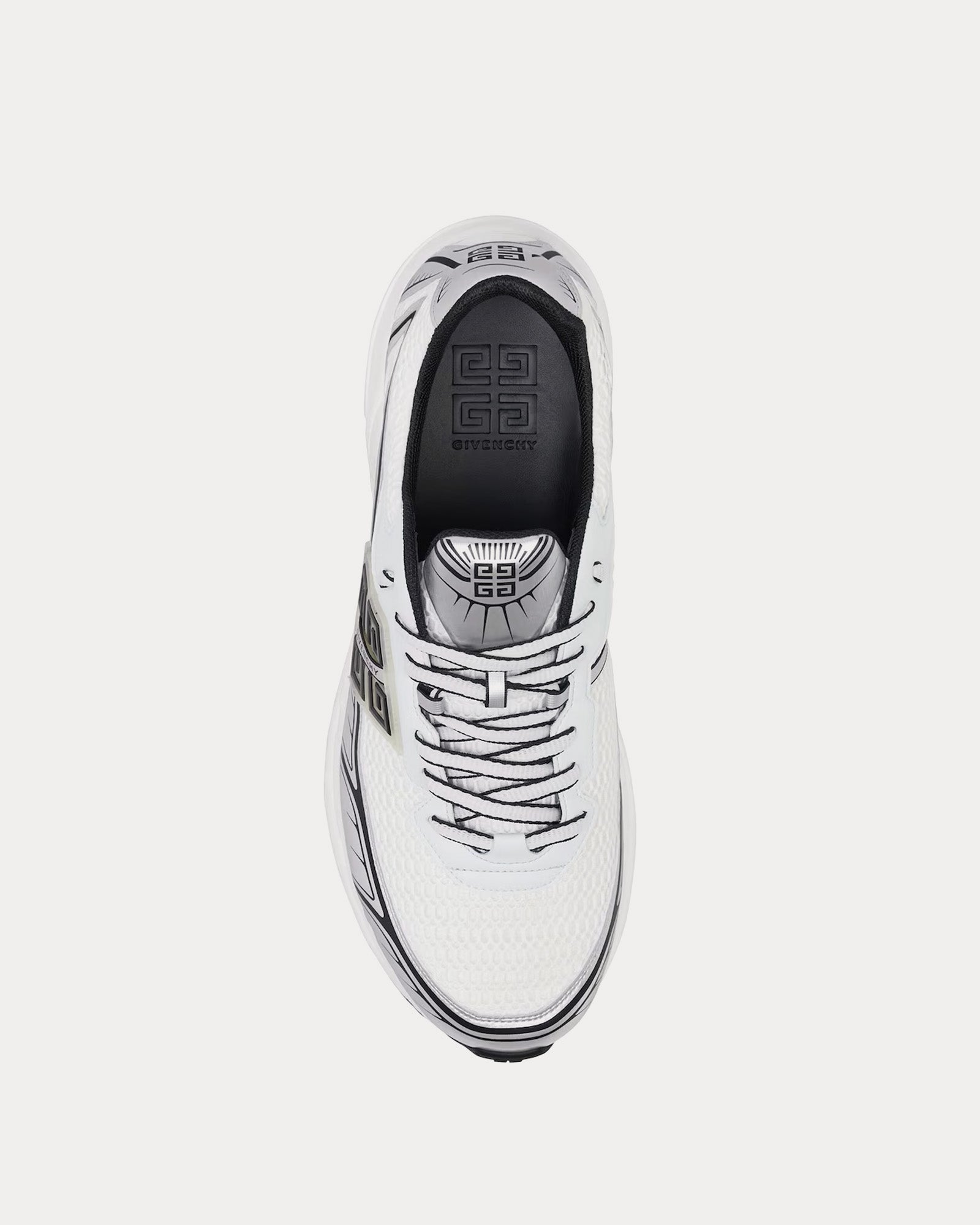 Givenchy NFNTY-52 Runners Synthetic, Leather & Mesh White / Silvery Low Top Sneakers - 2