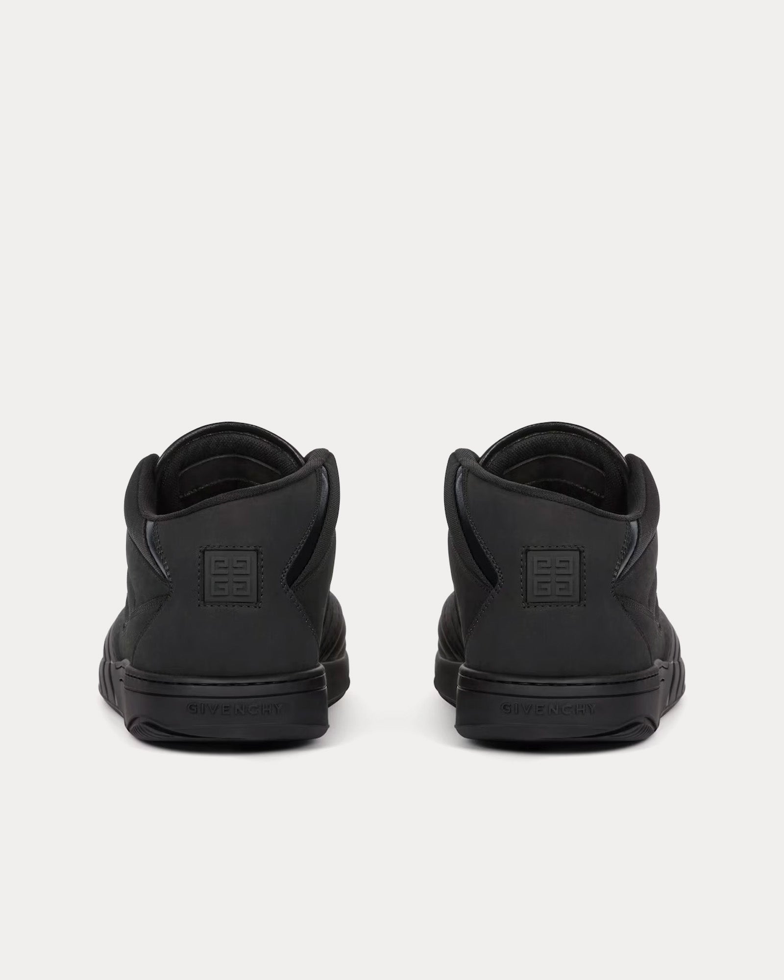 Givenchy Skate Nubuck Synthetic Fiber Black Mid Top Sneakers Sneak in Peace