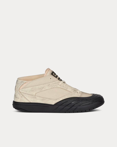 Givenchy Skate Nubuck & Synthetic Fiber White Mid Top Sneakers