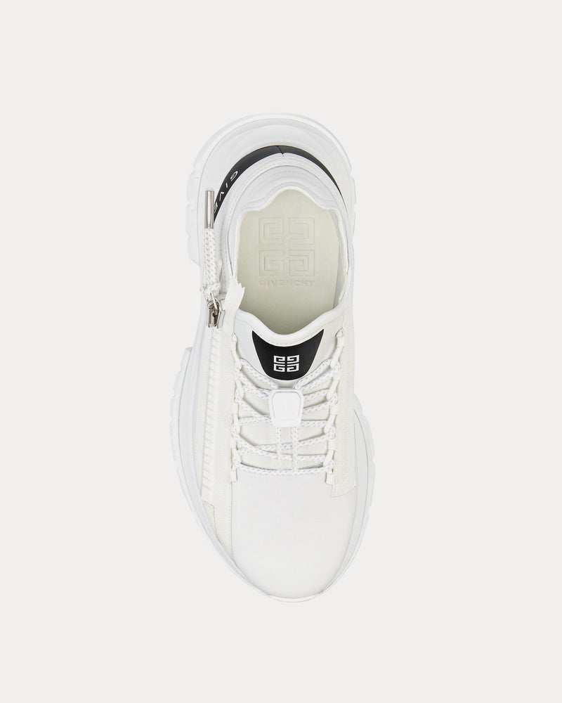 Givenchy Spectre Runner Synthetic Leather & Fiber White / Black Low Top Sneakers - 2