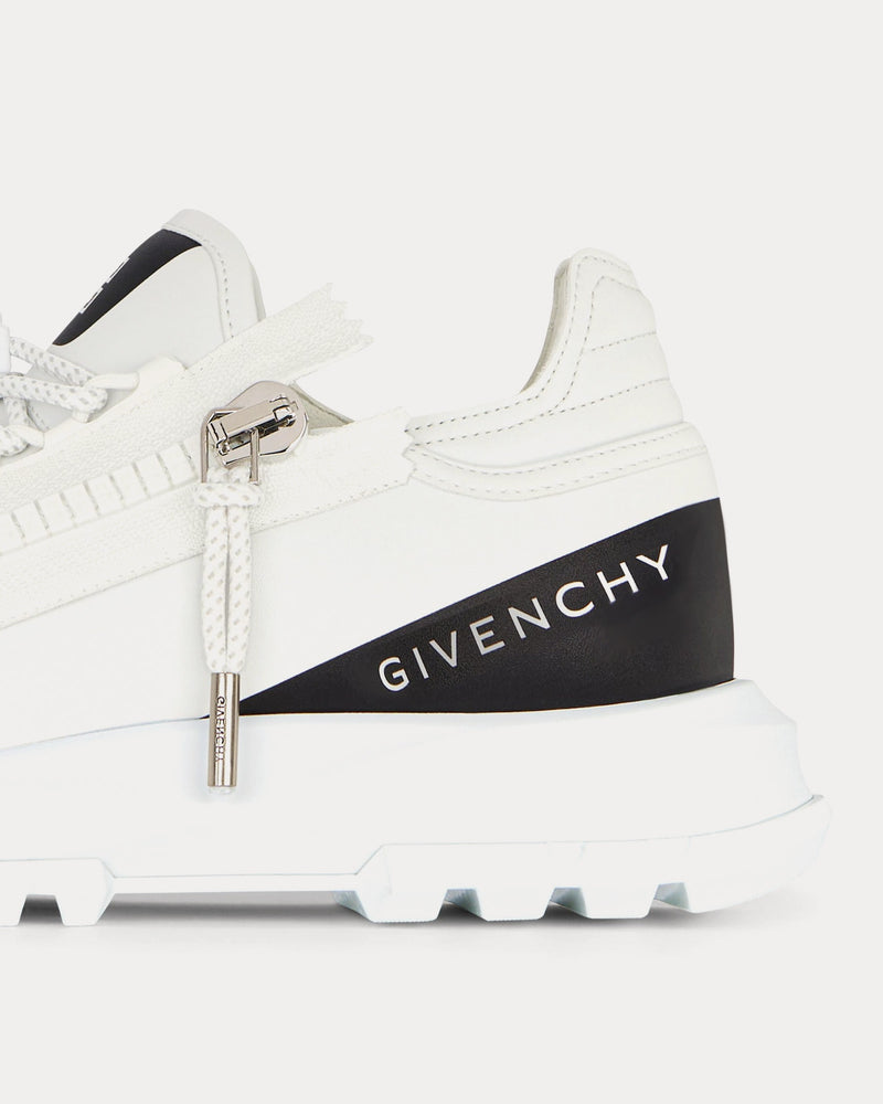 Givenchy Spectre Runner Synthetic Leather & Fiber White / Black Low Top Sneakers - 4