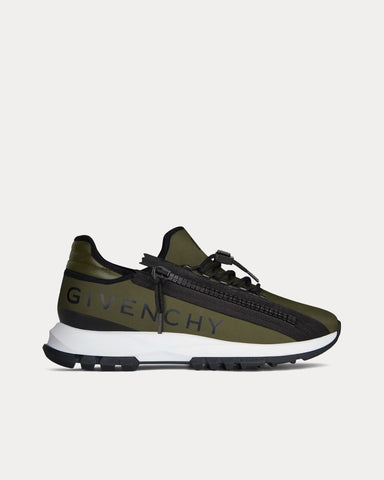 Givenchy Spectre Runner Synthetic Fiber  With Zip Khaki / Black Low Top Sneakers