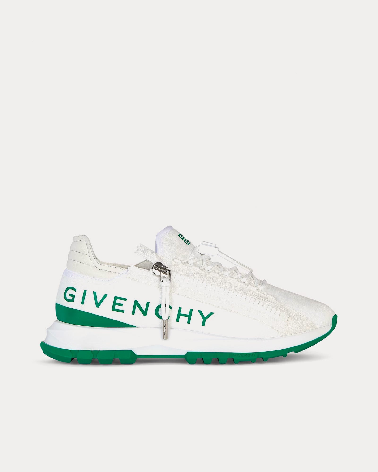 Givenchy Spectre Runner Synthetic Fiber With Zip White / Green Low Top Sneakers - 1