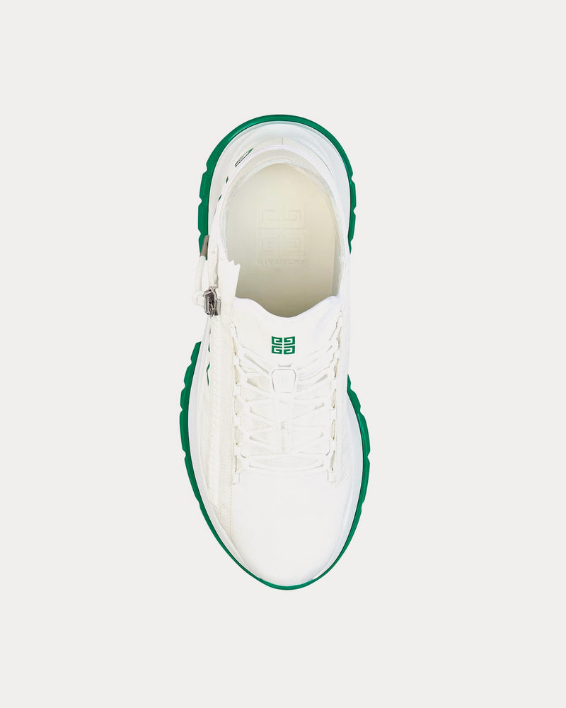 Givenchy Spectre Runner Synthetic Fiber With Zip White / Green Low Top Sneakers - 2