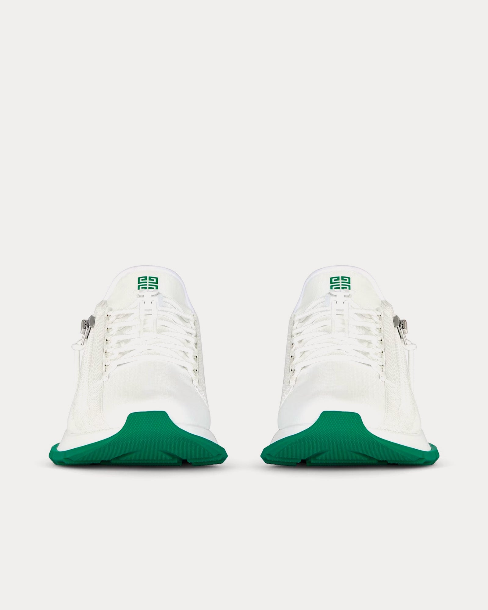 Givenchy Spectre Runner Synthetic Fiber With Zip White / Green Low Top Sneakers - 3