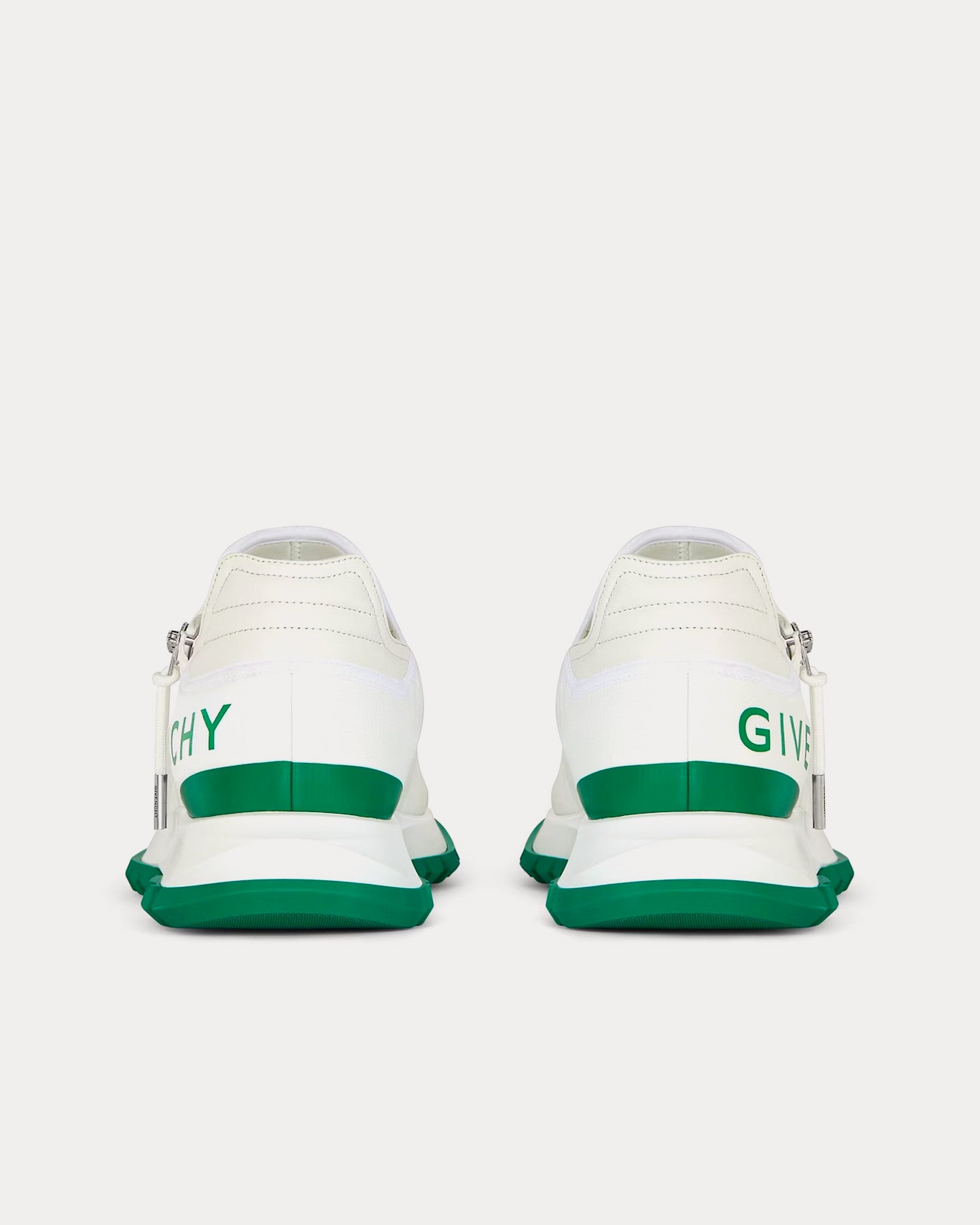 Givenchy Spectre Runner Synthetic Fiber With Zip White / Green Low Top Sneakers - 4