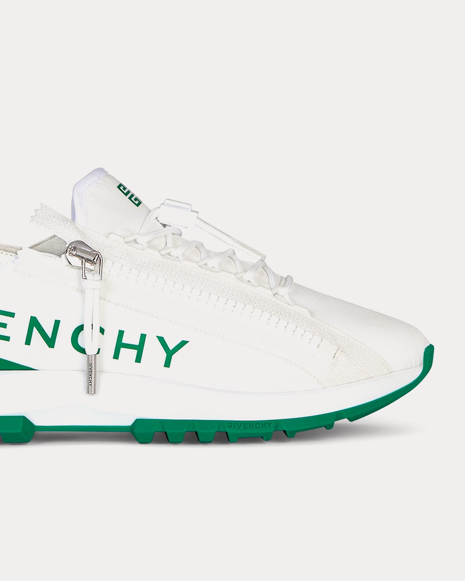 Givenchy Spectre Runner Synthetic Fiber With Zip White / Green Low Top Sneakers - 5