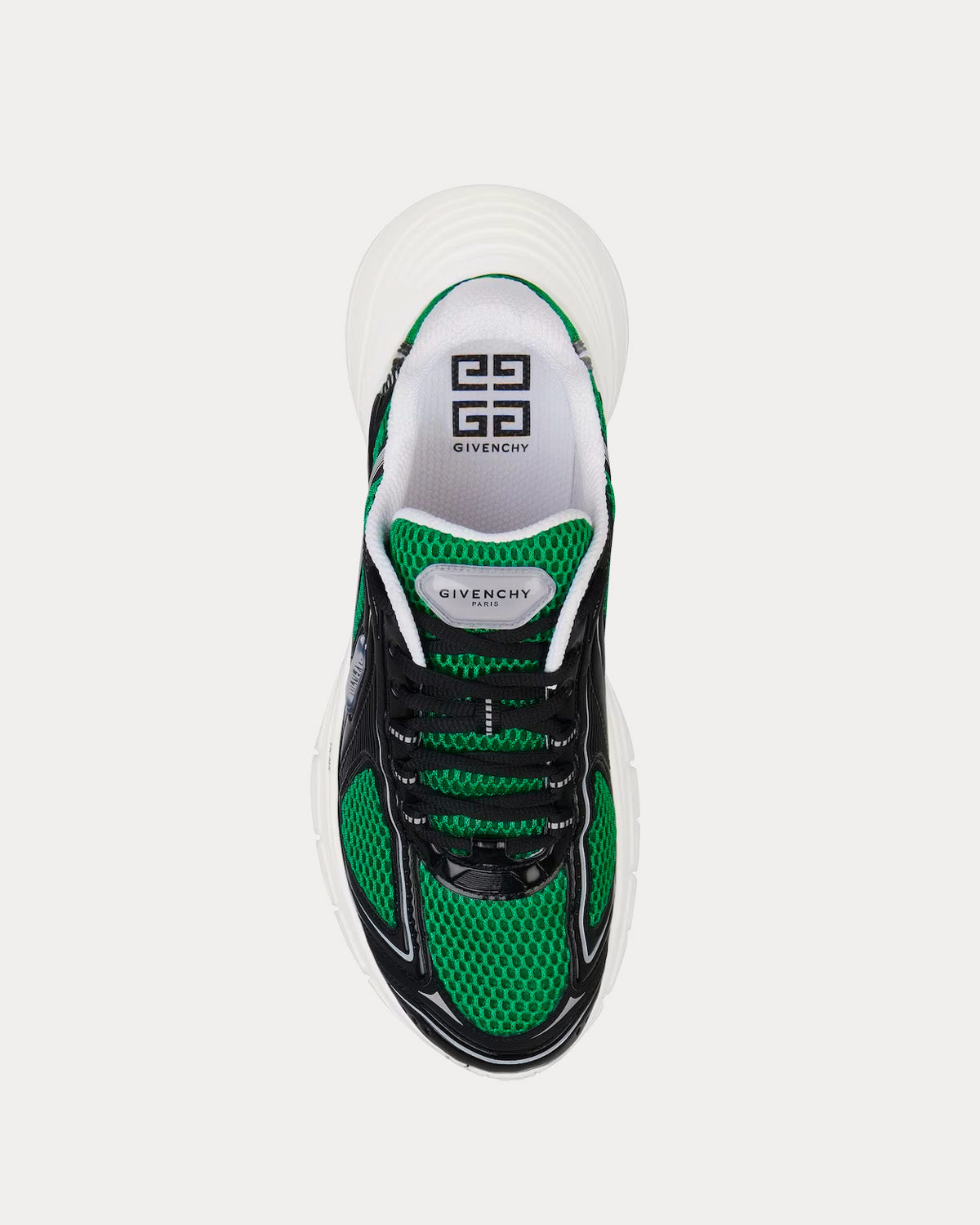 Givenchy TK-MX Runner Mesh & Synthetic Leather Green / White / Black Low Top Sneakers - 2