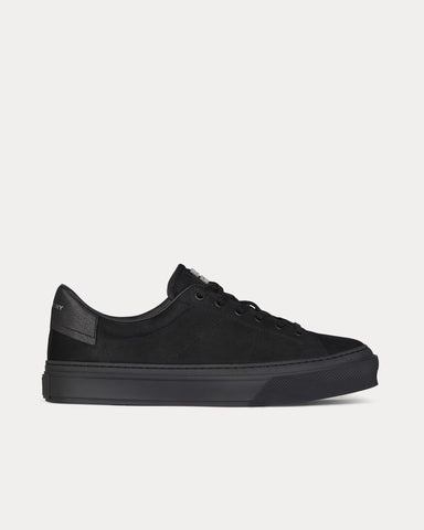 Givenchy City Sport Nubuck Black Low Top Sneakers