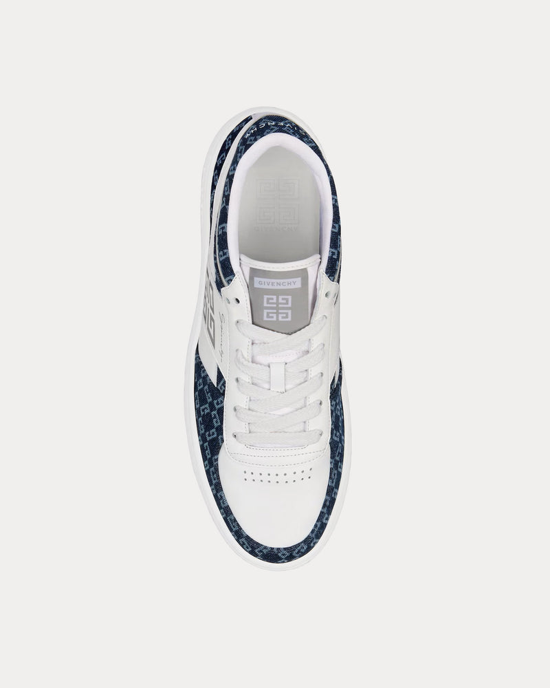 Givenchy G Move Mixed Leathers & Denim Monogram 72 Dark Blue / White Low Top Sneakers - 2