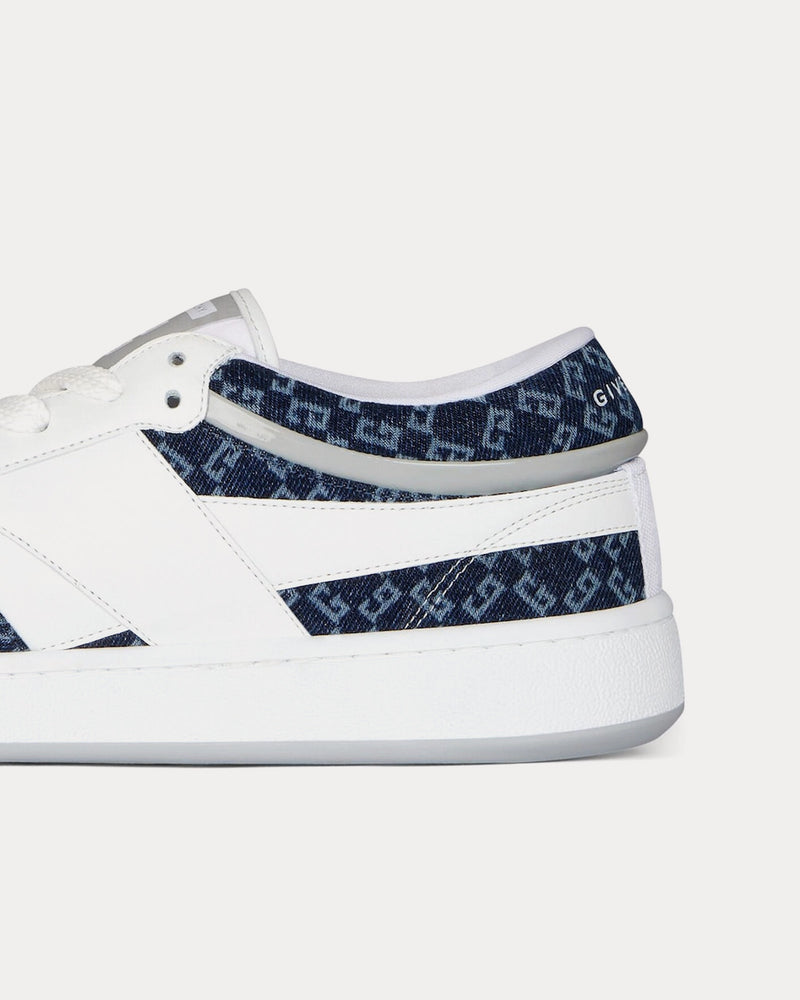 Givenchy G Move Mixed Leathers & Denim Monogram 72 Dark Blue / White Low Top Sneakers - 4