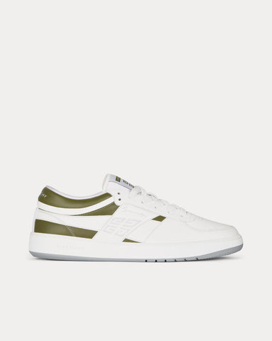 Givenchy G Move Leather White / Khaki Low Top Sneakers