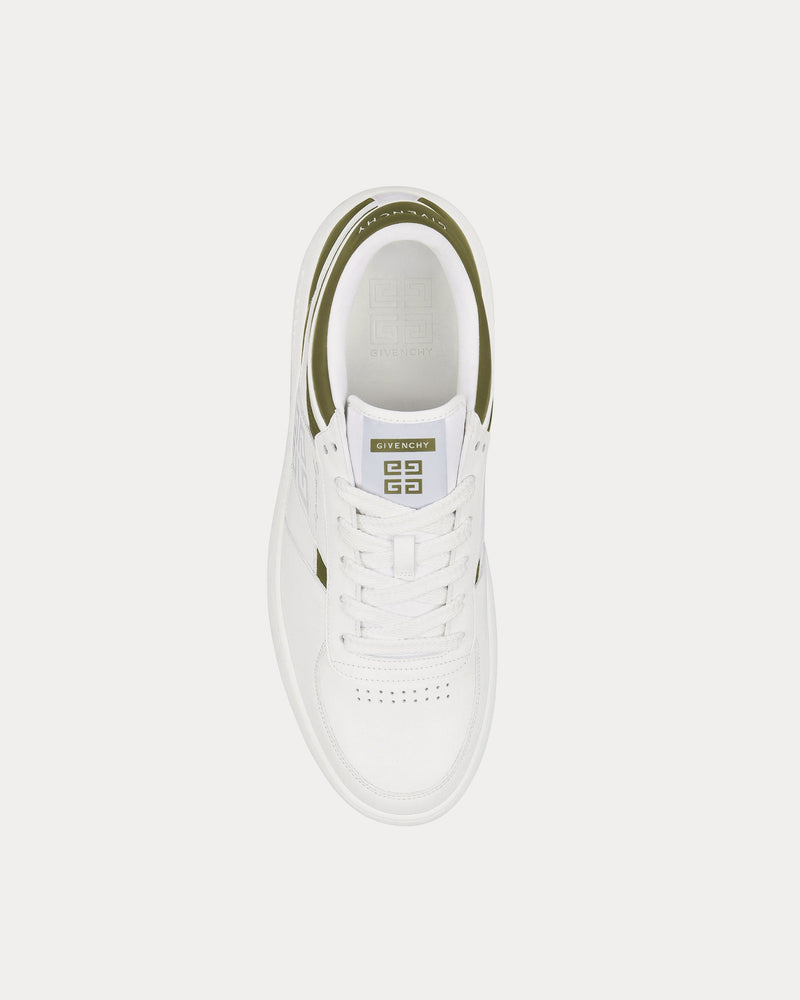 Givenchy G Move Leather White / Khaki Low Top Sneakers - 2